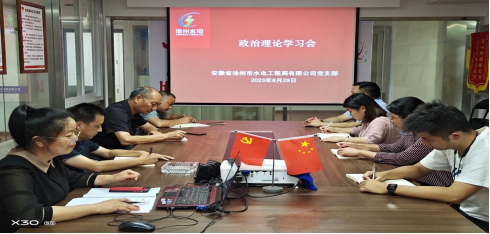 公司党支部召开政治理论学习会