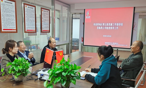 贵池区派驻非公企业党建工作指导员深入我司检查指导党建工作