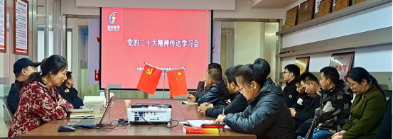 公司党支部召开党的二十大精神传达学习会